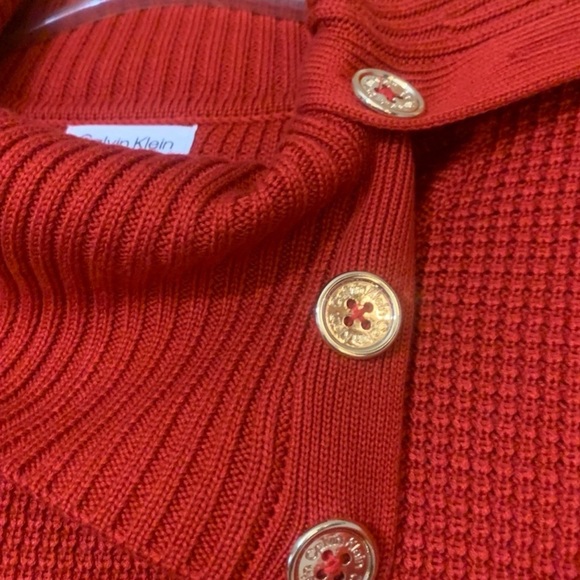 Calvin Klein Collection Scarlet Cowl Neck Sweater - Picture 2 of 4